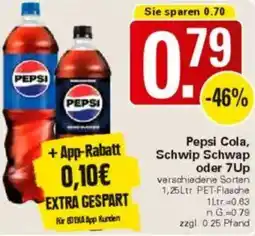 WEZ Pepsi Cola, Schwip Schwap oder 7Up Angebot