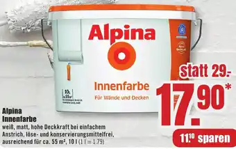 B1 Discount Baumarkt Alpina Innenfarbe Angebot