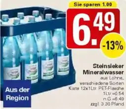 WEZ Steinsieker Mineralwasser Angebot