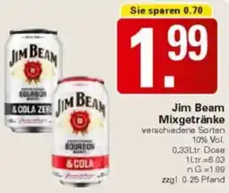 WEZ Jim Beam Mixgetränke Angebot