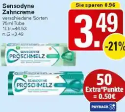 WEZ Sensodyne Zahncreme Angebot