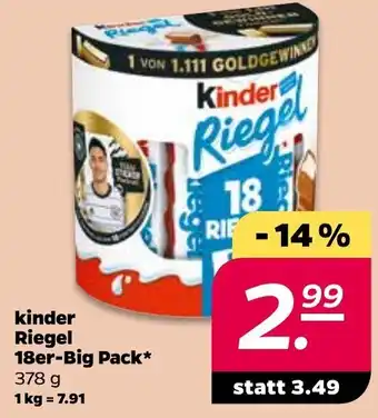 NETTO Kinder Riegel 18er Big Pack 378g Angebot