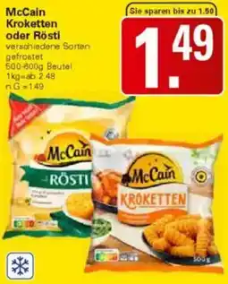 WEZ McCain Kroketten oder Rösti Angebot