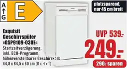 B1 Discount Baumarkt Exquisit Geschirrspüler GSP9109-030E Angebot