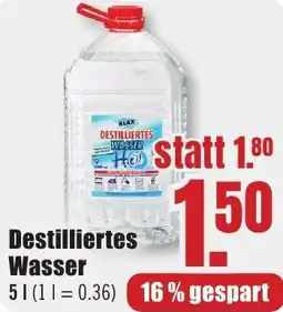 B1 Discount Baumarkt Destilliertes Wasser Angebot