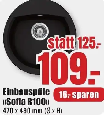 B1 Discount Baumarkt Einbauspüle Sofia R100 Angebot