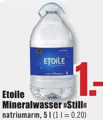 B1 Discount Baumarkt Etoile Mineralwasser Still Angebot