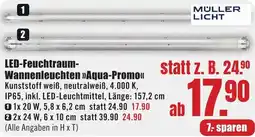 B1 Discount Baumarkt MULLER LICHT LED-Feuchtraum Wannenleuchten Aqua-Promo Angebot