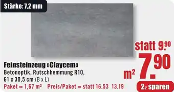 B1 Discount Baumarkt Feinsteinzeug Claycem Angebot