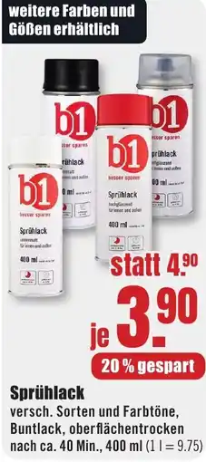 B1 Discount Baumarkt b1 Sprühlack Angebot