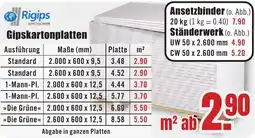 B1 Discount Baumarkt Rigips Gipskartonplatten Angebot