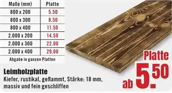 B1 Discount Baumarkt Leimholzplatte Angebot