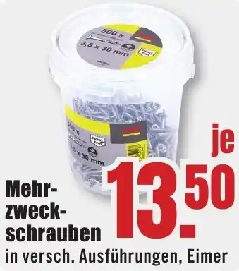 B1 Discount Baumarkt Mehrzweckschrauben Angebot