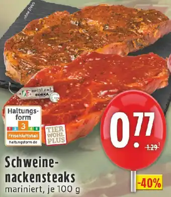 Edeka Schweinenackensteaks Angebot