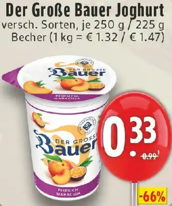 Edeka Der Große Bauer Joghurt Angebot