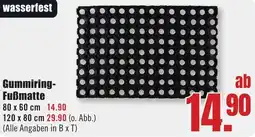 B1 Discount Baumarkt Gummiring Fußmatte Angebot