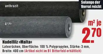 B1 Discount Baumarkt Nadelfilz Malta Angebot
