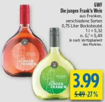 diska GWF Die jungen Frank'n Wein Angebot