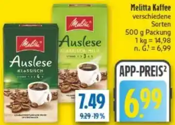 diska Melitta Kaffee Angebot