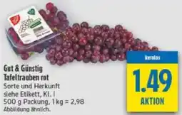 diska Gut & Günstig Tafeltrauben rot Angebot