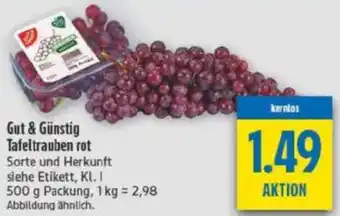 diska Gut & Günstig Tafeltrauben rot Angebot