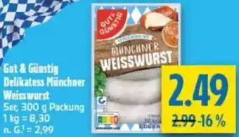diska Gut & Günstig Delikatess Münchner Weisswurst Angebot