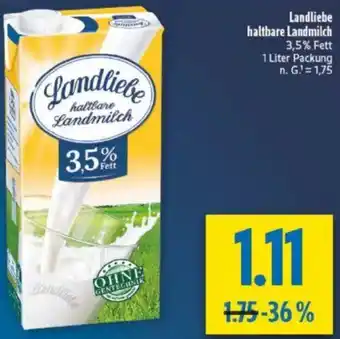 diska Landliebe haltbare Landmilch Angebot