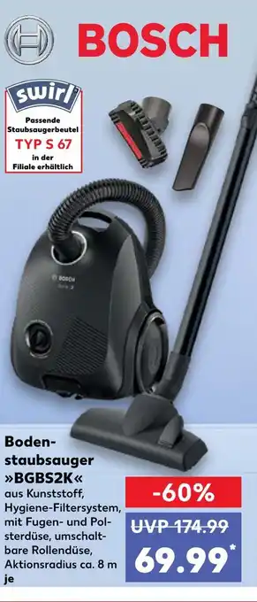 Kaufland Bosch bodenstaubsauger bgbs2k Angebot