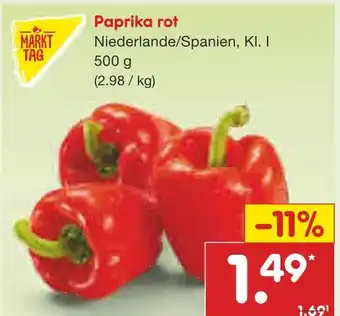 Netto Marken-Discount Markttag paprika rot Angebot