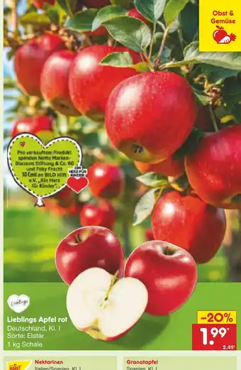 Netto Marken-Discount Lieblings apfel rot Angebot