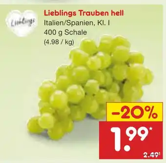 Netto Marken-Discount Lieblings trauben hell Angebot