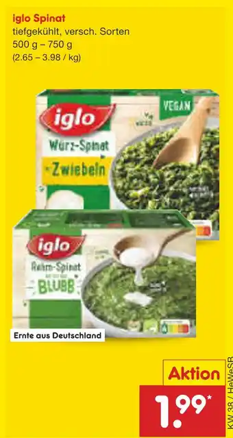 Netto Marken-Discount Iglo spinat Angebot