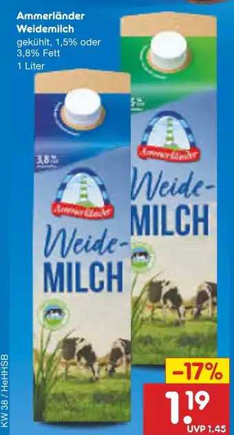 Netto Marken-Discount Ammerländer weidemilch Angebot