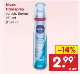Netto Marken-Discount Nivea haarspray Angebot