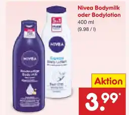 Netto Marken-Discount Nivea bodymilk oder bodylotion Angebot
