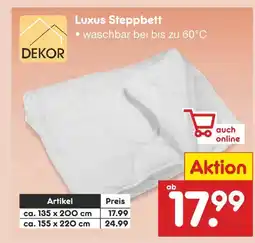 Netto Marken-Discount Dekor luxus steppbett Angebot