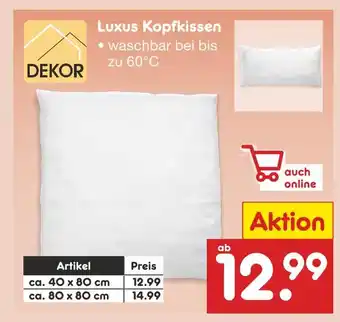 Netto Marken-Discount Dekor luxus kopfkissen Angebot