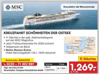 Netto Marken-Discount Msc cruises kreuzfahrt schönheiten der ostsee Angebot