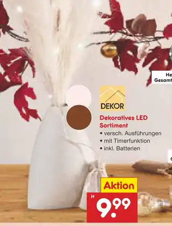 Netto Marken-Discount Dekor dekoratives led sortiment Angebot