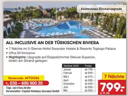 Netto Marken-Discount Netto reisen all inclusive an der türkischen riviera Angebot
