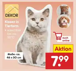 Netto Marken-Discount Dekor kissen in tierform Angebot