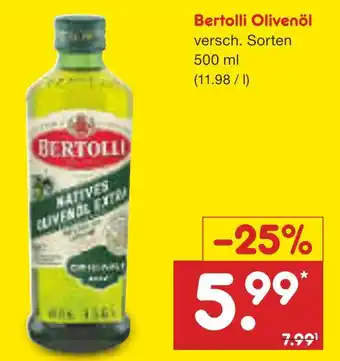 Netto Marken-Discount Bertolli olivenöl Angebot