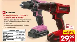 Netto Marken-Discount Einhell 18v akkuschrauber tc-as 18-3 li kit Angebot