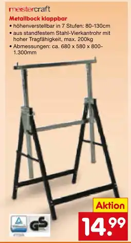 Netto Marken-Discount Meistercraft metallbock klappbar Angebot