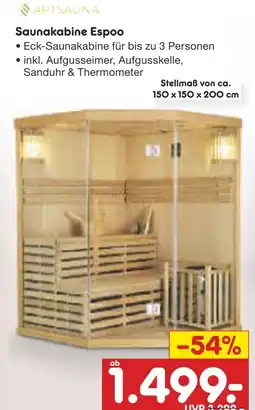 Netto Marken-Discount Artsauna saunakabine espoo Angebot