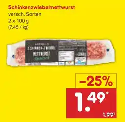 Netto Marken-Discount Schinkenzwiebelmettwurst Angebot