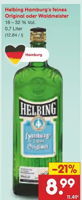 Netto Marken-Discount Helbing hamburg's feines original oder waldmeister Angebot