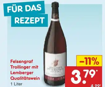 Netto Marken-Discount Felsengraf trollinger mit lemberger qualitätswein Angebot