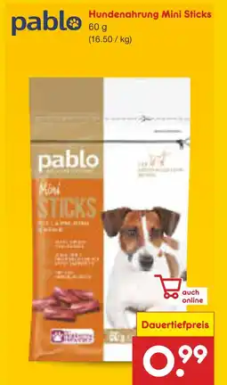 Netto Marken-Discount Pablo hundenahrung mini sticks Angebot