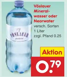 Netto Marken-Discount Vöslauer mineralwasser oder nearwater Angebot